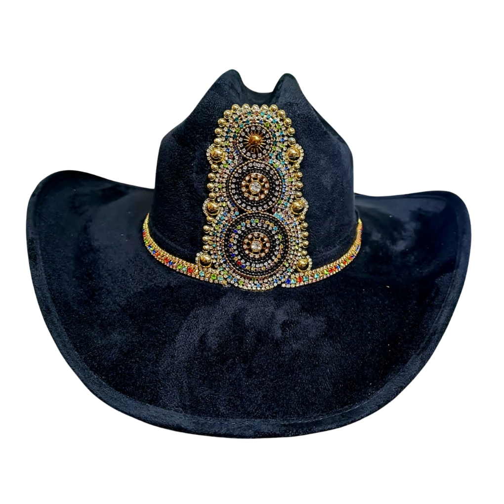 Sombrero vaquero texana boho decorado