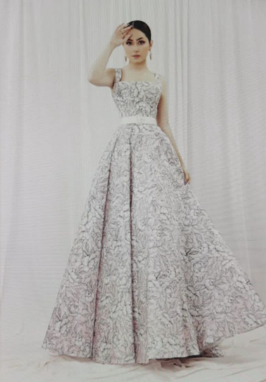 Vestido Reina de Hielo Rosa Claro con Blanco - 0